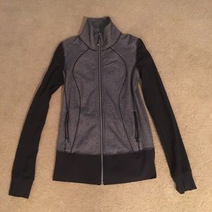 Grey and black Lululemon jacket
